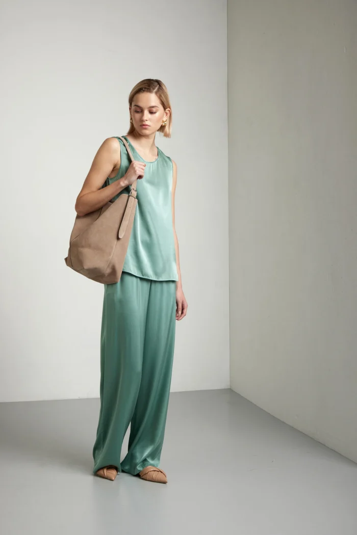 Top in seta stretch