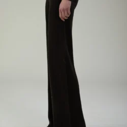 Pantalone a palazzo in lana e cashmere - Thumbnail Image 2
