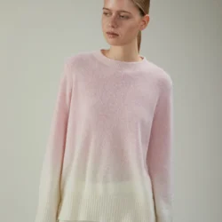 Maglia girocollo in alpaca dégradé - Thumbnail Image 2