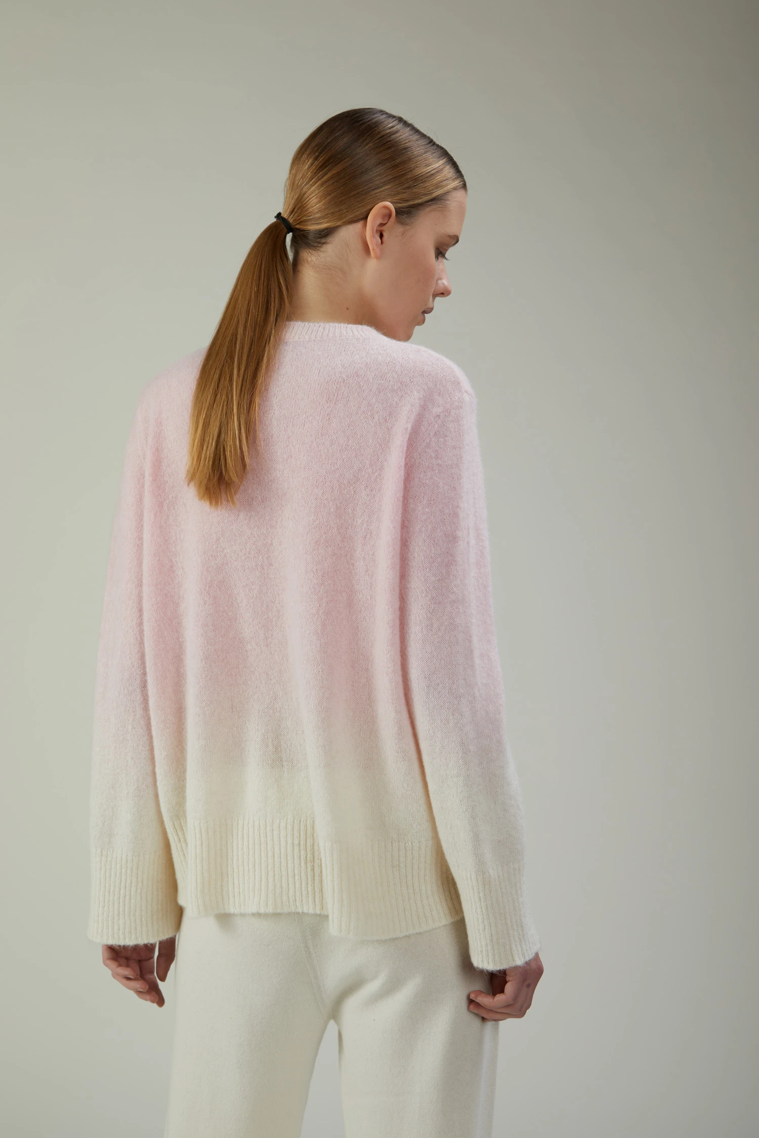 Maglia girocollo in alpaca dégradé - immagine 3