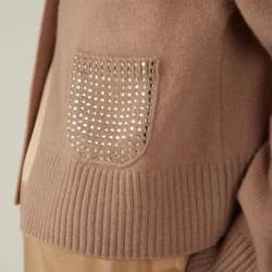 Cardigan in lana con cristalli sulle tasche - Thumbnail Image 2