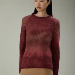 Maglia girocollo in alpaca a costa inglese - Thumbnail Image 1