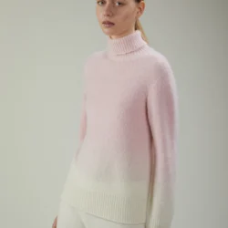 Maglia dolcevita in alpaca dégradé - Thumbnail Image 2