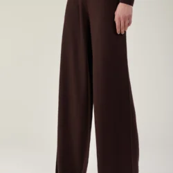 Pantalone a palazzo in lana merino extrafine - Thumbnail Image 2