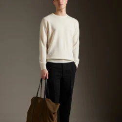 Maglia girocollo in cashmere - Thumbnail Image 1