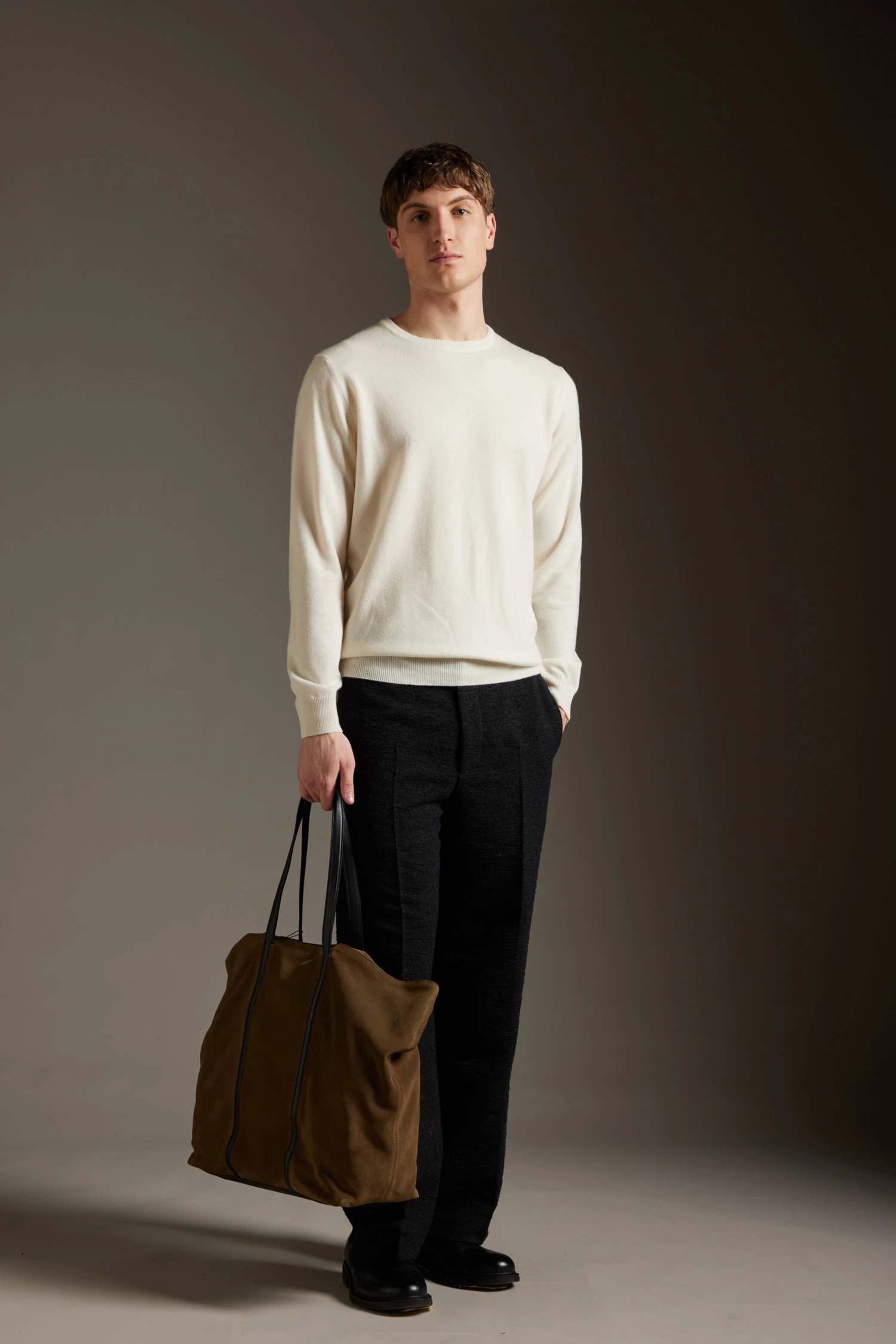 Maglia girocollo in cashmere - immagine 1
