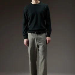 Maglia girocollo in lana e cotone - Thumbnail Image 1