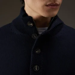 Maglia in lana con zip e bottoni - Thumbnail Image 2