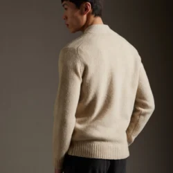 Cardigan con tasche in filoato fantasia - Thumbnail Image 2